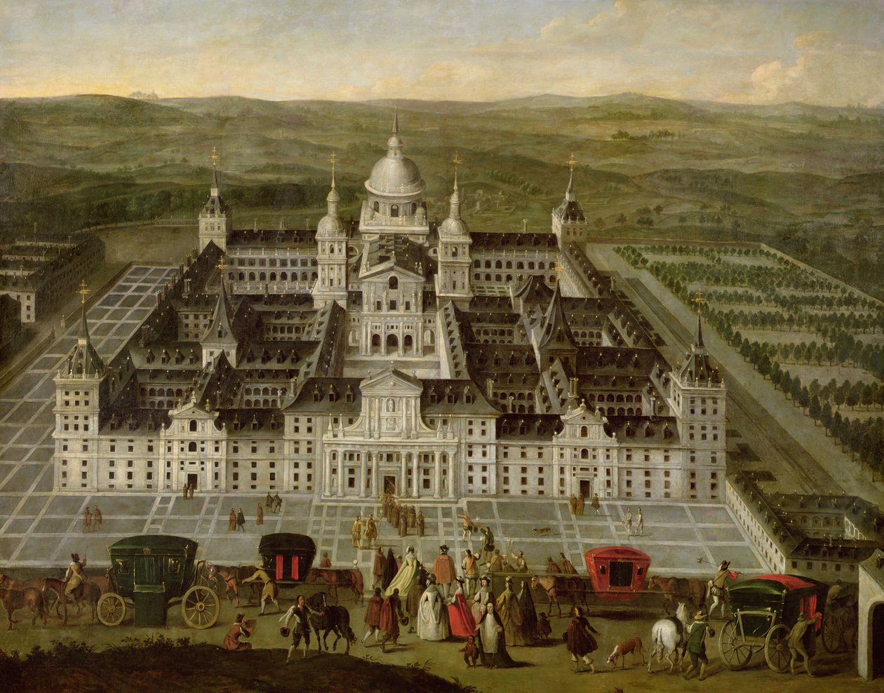El Escorial kilátása alkotó: Spanish School