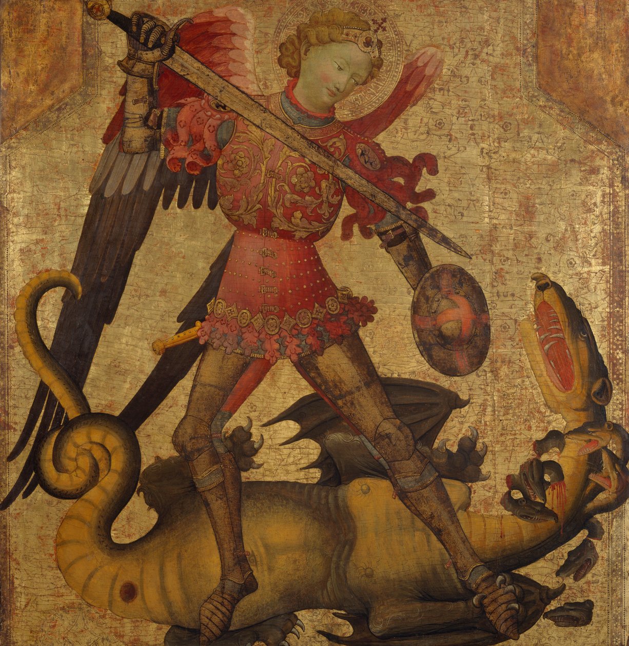 Szent Mihály és a sárkány, kb. 1405. alkotó: Spanish