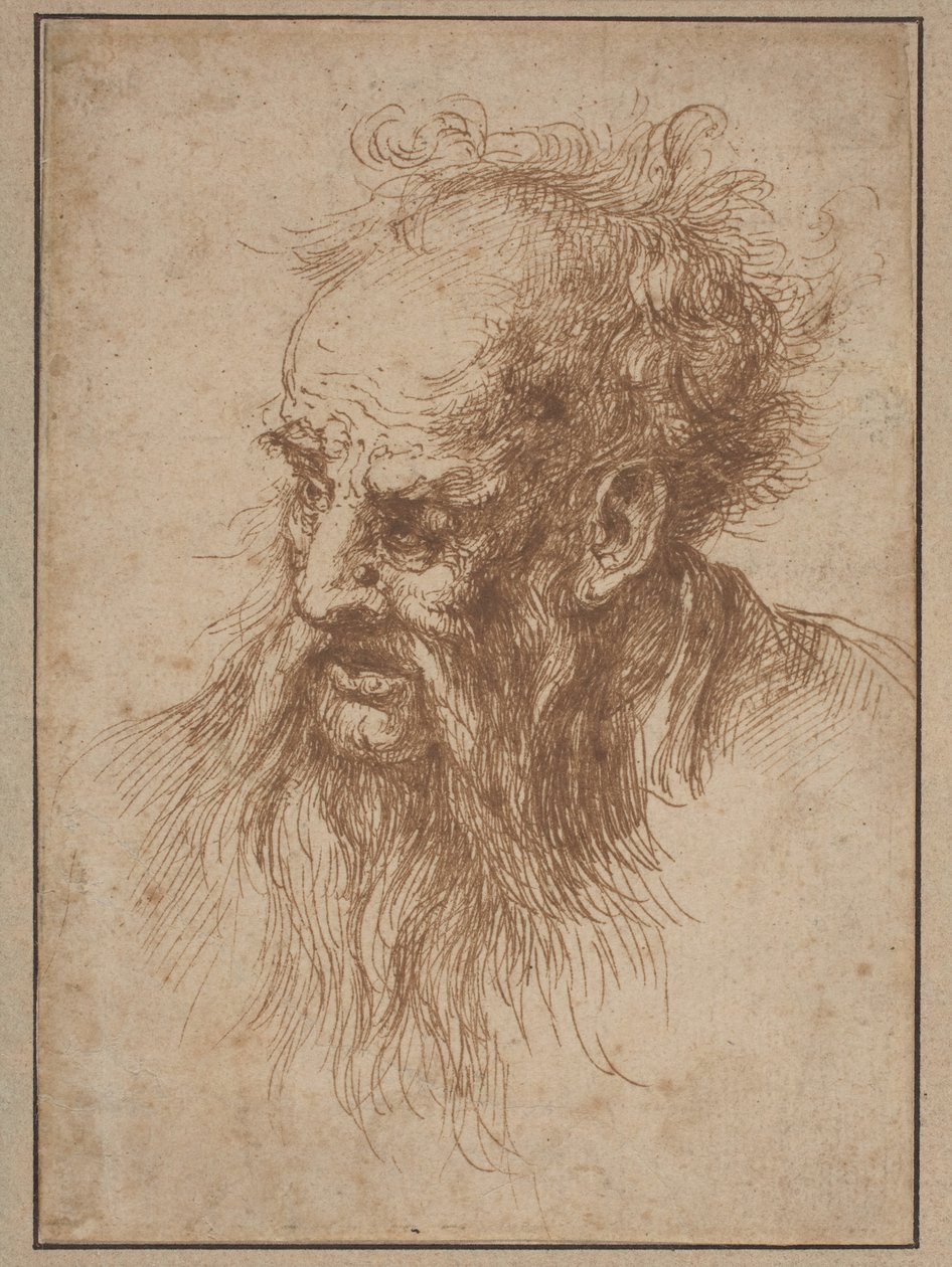 Egy idős férfi szakállal alkotó: Spanish 17th Century