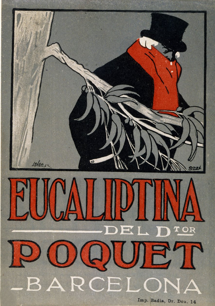 Az Eucaliptina megfázás elleni gyógyszer reklámozása, Spanyolország, 1924. alkotó: Spanish School