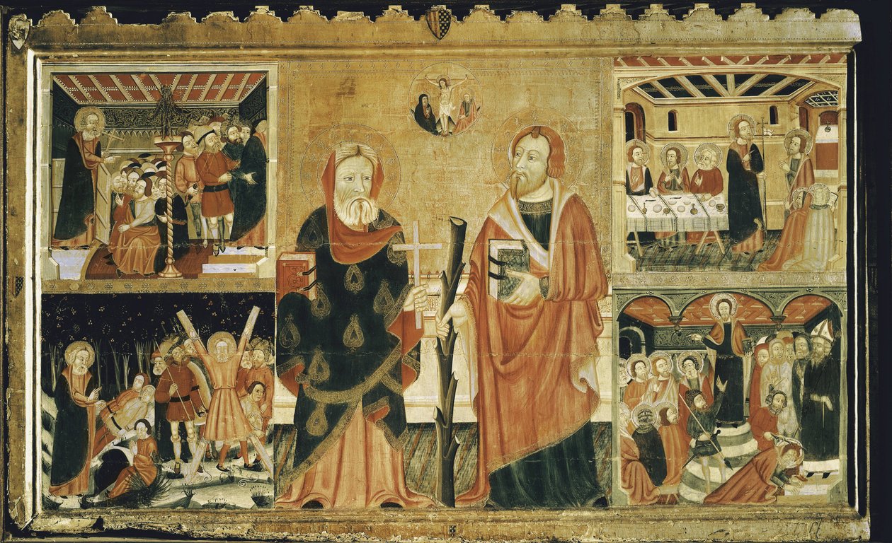 San Felipe és Santiago oltárképe alkotó: Spanish School