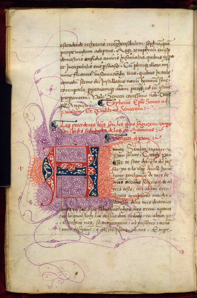 Burney 252, f. 4v, A rejtvény kezdőbetűje 