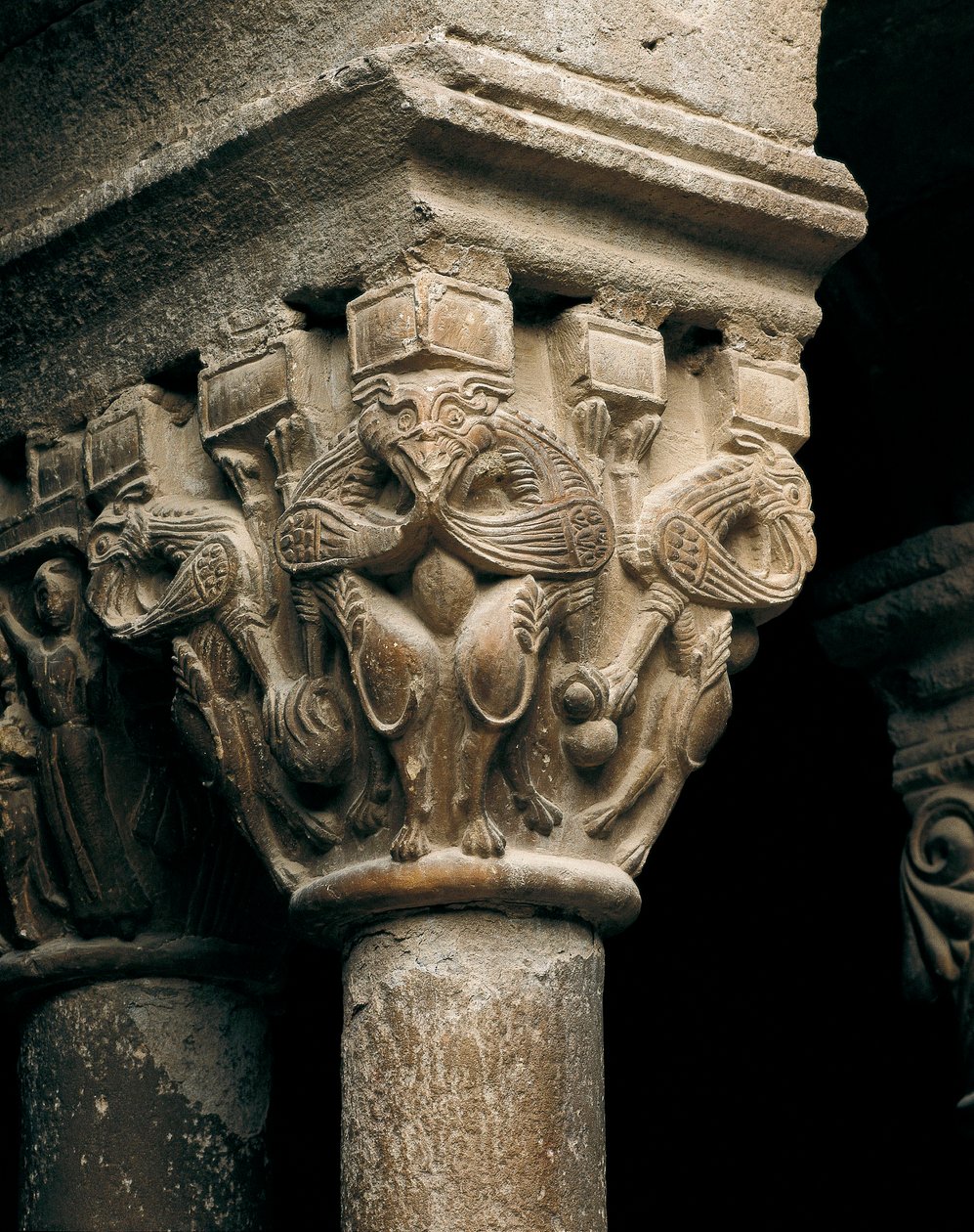Egy oszlop fővárosa a Santa Maria de l