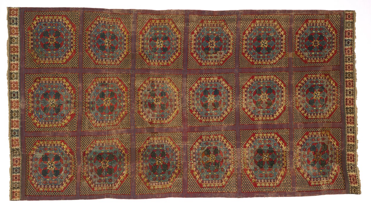 Török mintás szőnyeg, 1450-1500 körül (gyapjú) alkotó: Spanish School