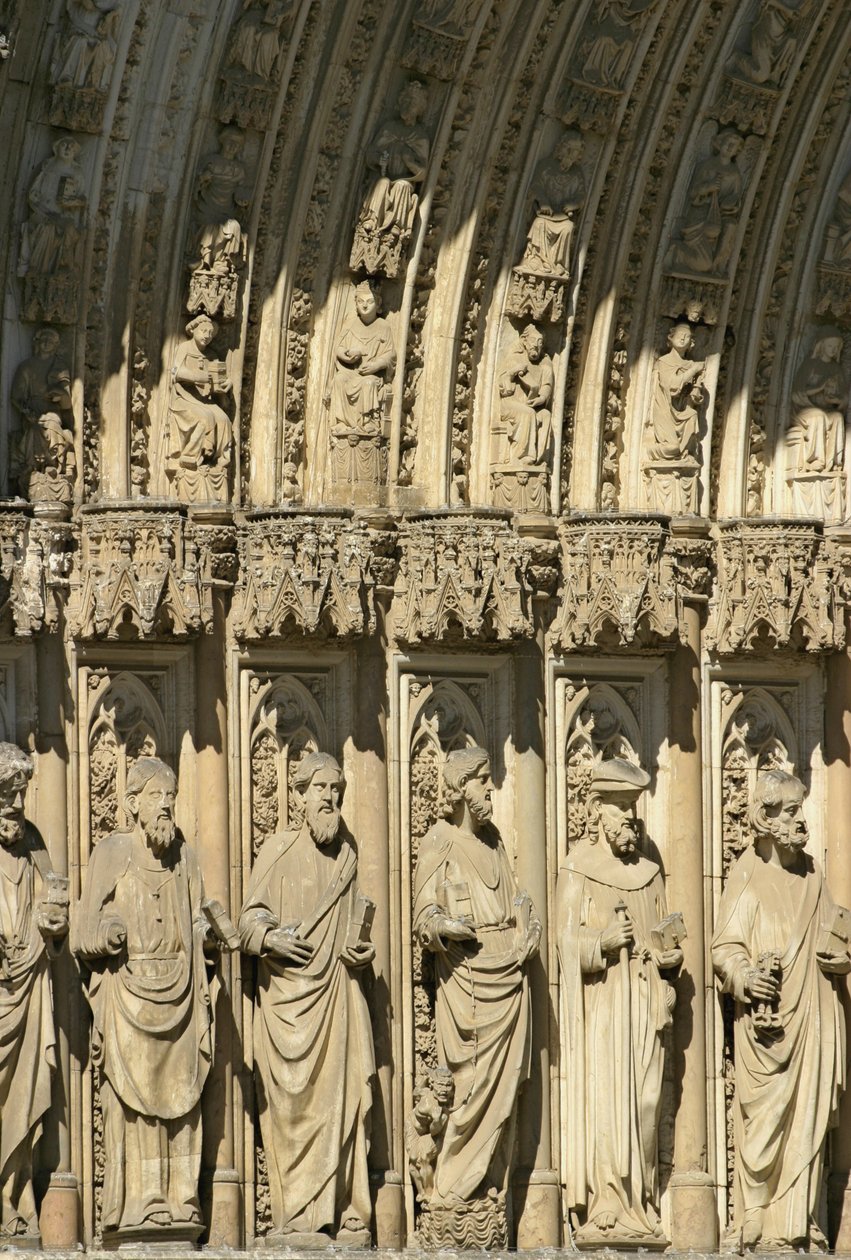 Részlet a Megbocsátás Portáljából (Puerta del Perdon) a toledói székesegyház nyugati homlokzatának központi portáljából, 1418-ban kezdődött alkotó: Spanish School