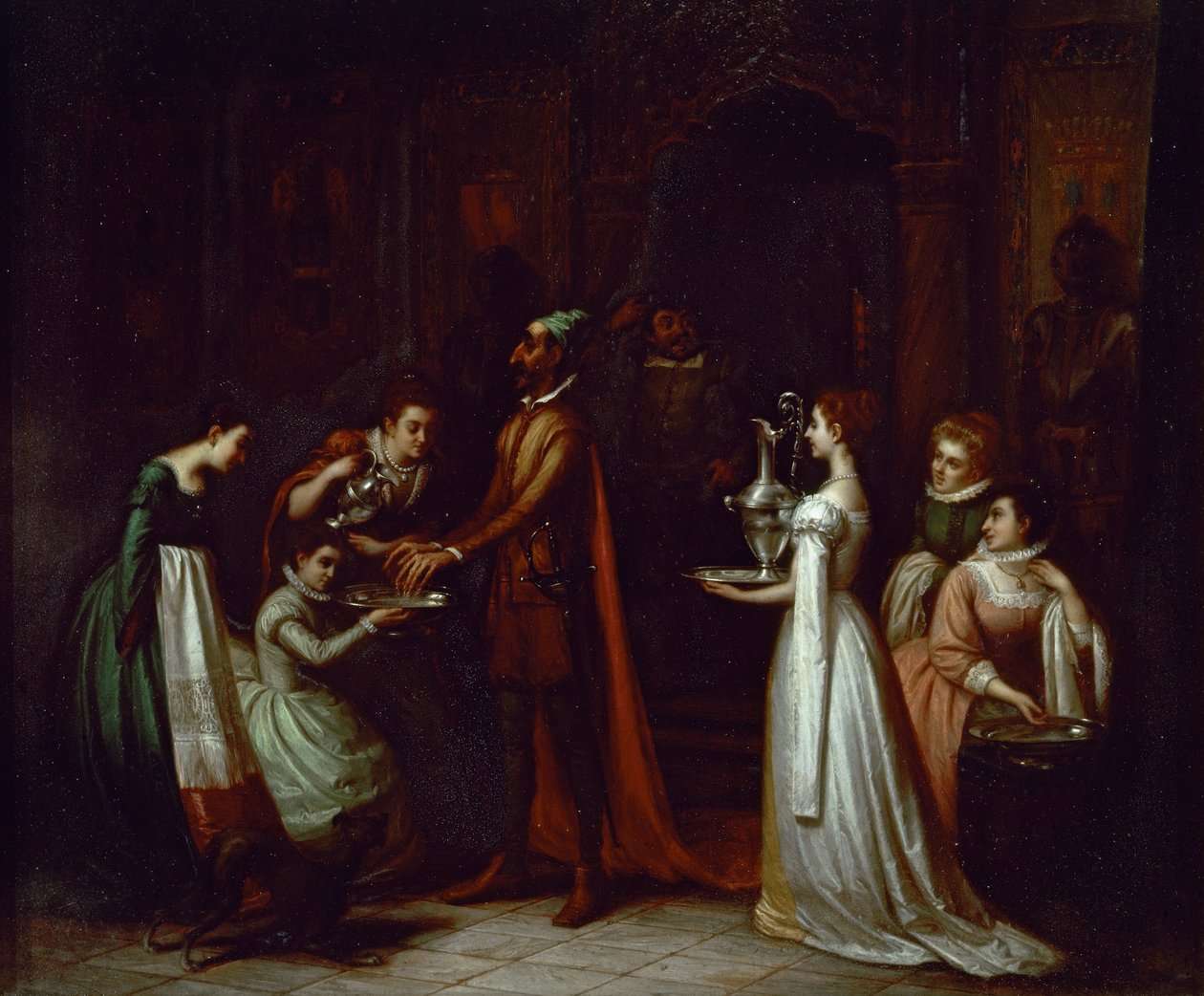 Don Quijote a hercegek házában alkotó: Spanish School