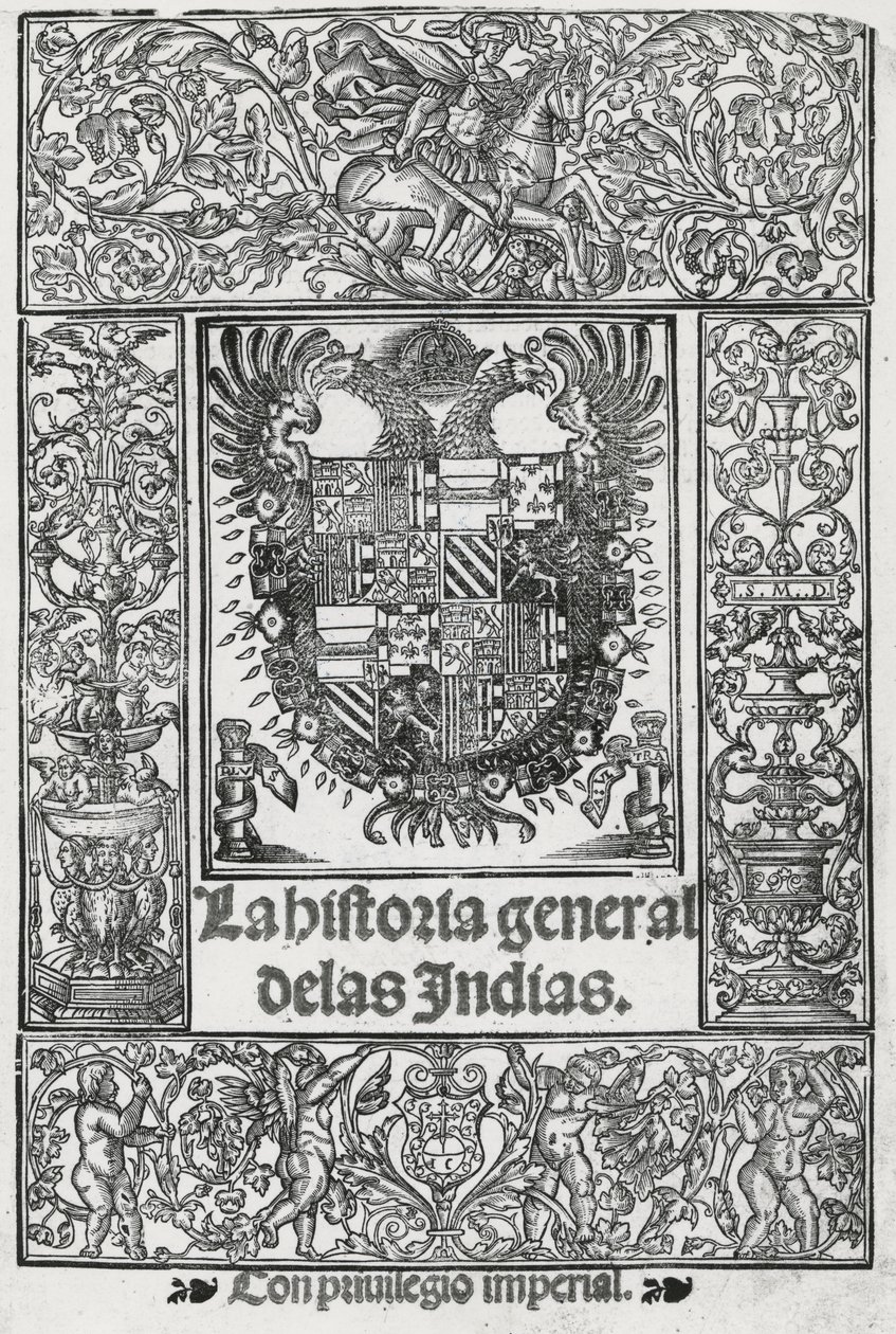 Előlap az Indiák általános történetéből alkotó: Spanish School