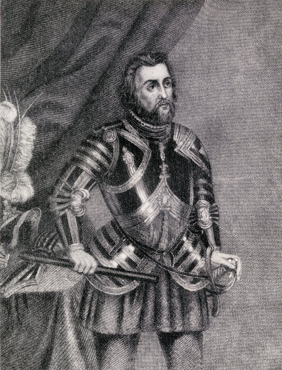 Hernan Cortes, Oaxaca völgyének márkija (1485-1547) alkotó: Spanish School