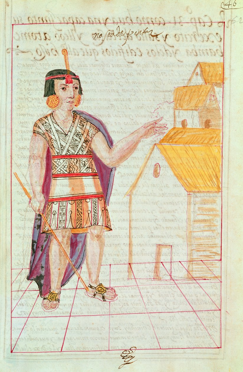 Illusztráció: „A perui inka királyok története és királyi genealógiája, tetteik, szokásaik, jelmezeik és kormányzási módjaik”, amely Codice Murua (vellum) néven ismert alkotó: Spanish School