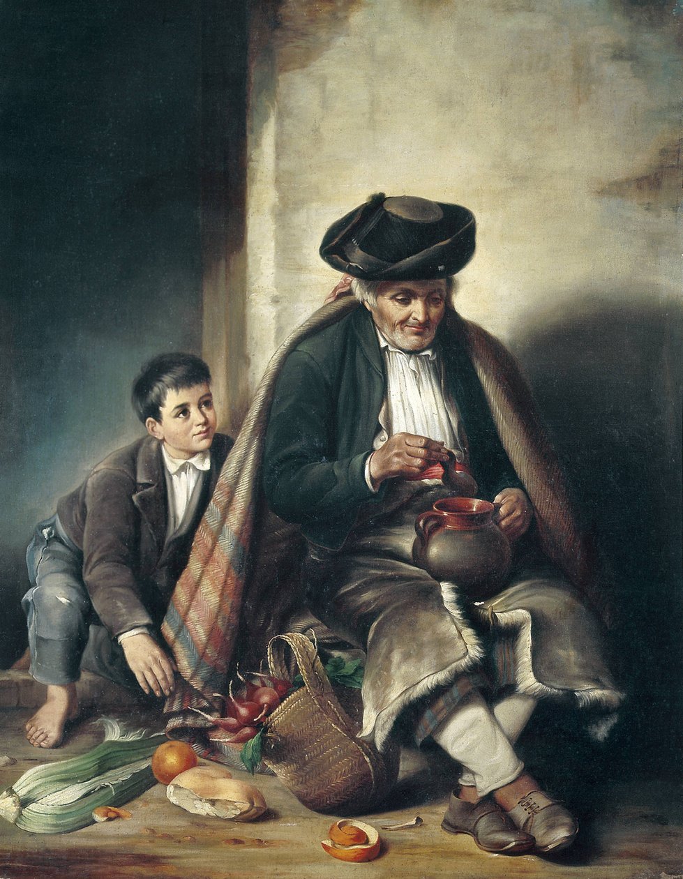 Férfi és fiú. század vége (olaj, vászon) alkotó: Spanish School