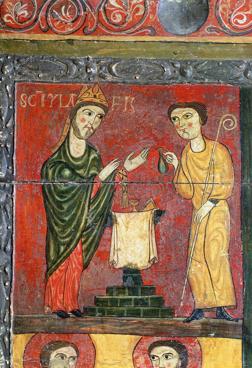 Szent Hilaire-mise, oltár, részlet, 13. század első fele (tempera fán) alkotó: Spanish School