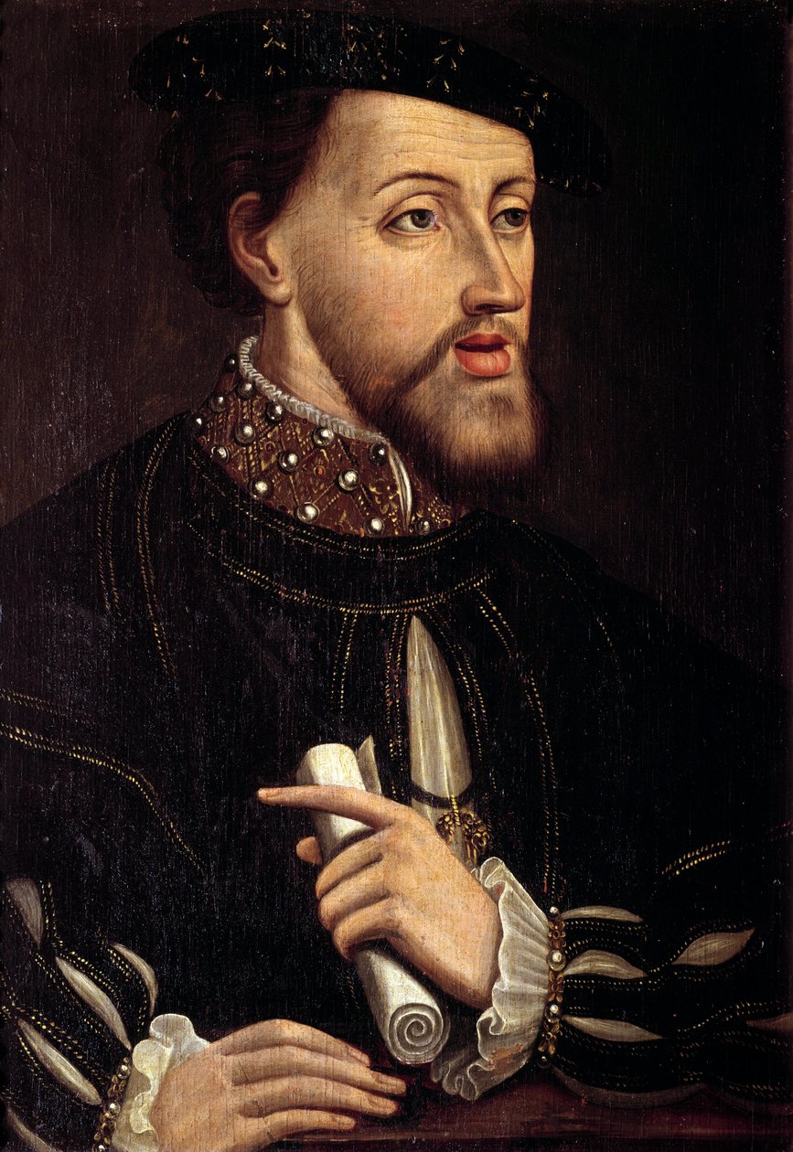 V. Károly (1500-1558) német császár portréja A spanyol iskola festménye. 16. század alkotó: Spanish School