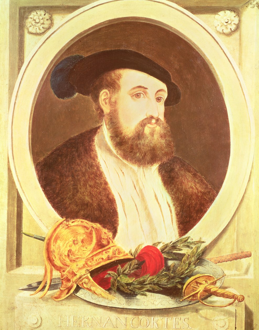 Hernan Cortes (1485-1547) portréja alkotó: Spanish School