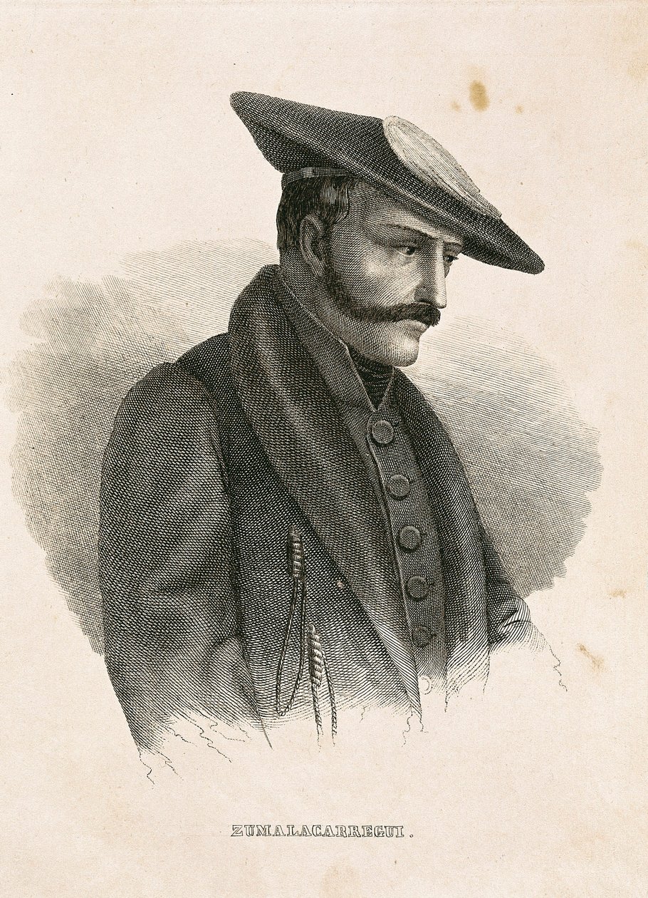 Tomas ZUMALACARREGUI (1788-1835) portréja, a spanyol hadjárat vagy a szabadságharc és az első karlista háború szereplője (metszet) alkotó: Spanish School