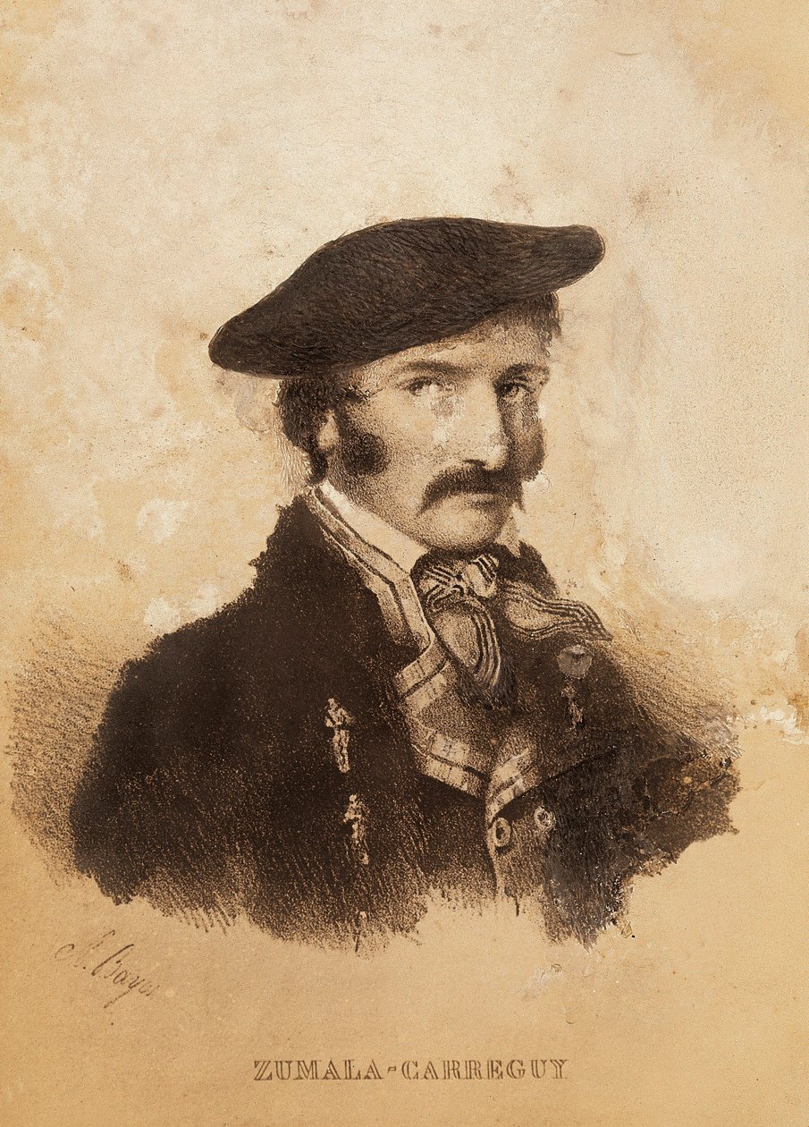 Tomas ZumalaCarregui (1788-1835) portréja, a spanyol hadjárat vagy a szabadságharc és az első karlista háború szereplője (metszet) alkotó: Spanish School