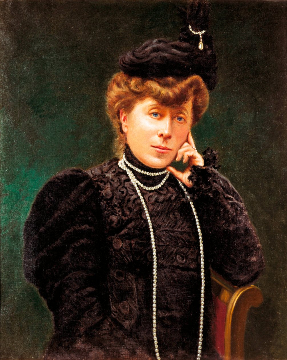 Maria del Carmen Villahermosa hercegnő (1815-1905) portréja. Névtelen festmény. század vége. alkotó: Spanish School