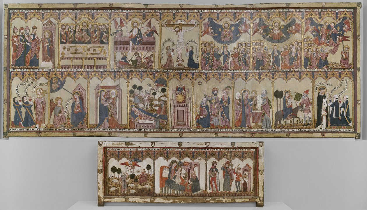 Krisztus és a Szűz életének retable és frontális, Ayala oltárképe alkotó: Spanish School