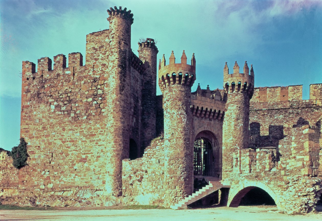 A templomos lovagok várának romjai alkotó: Spanish School