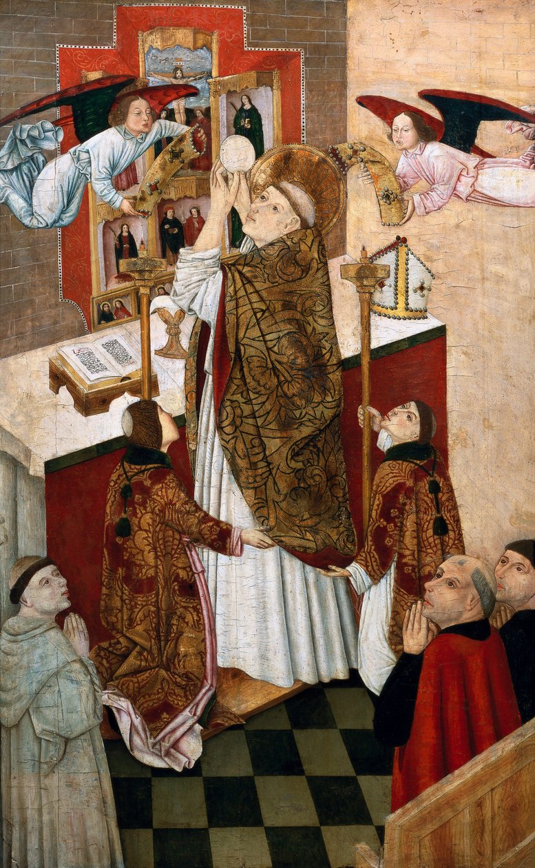Szent Márton Messe. A kasztíliai iskola festménye (olaj, fa) alkotó: Spanish School