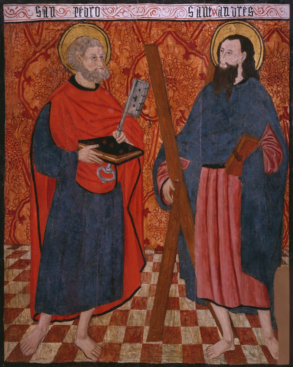 Szent Péter és Szent András, tábla a San Andres of Tortura templomból, 15. század vége – 16. század eleje (festett fa) alkotó: Spanish School