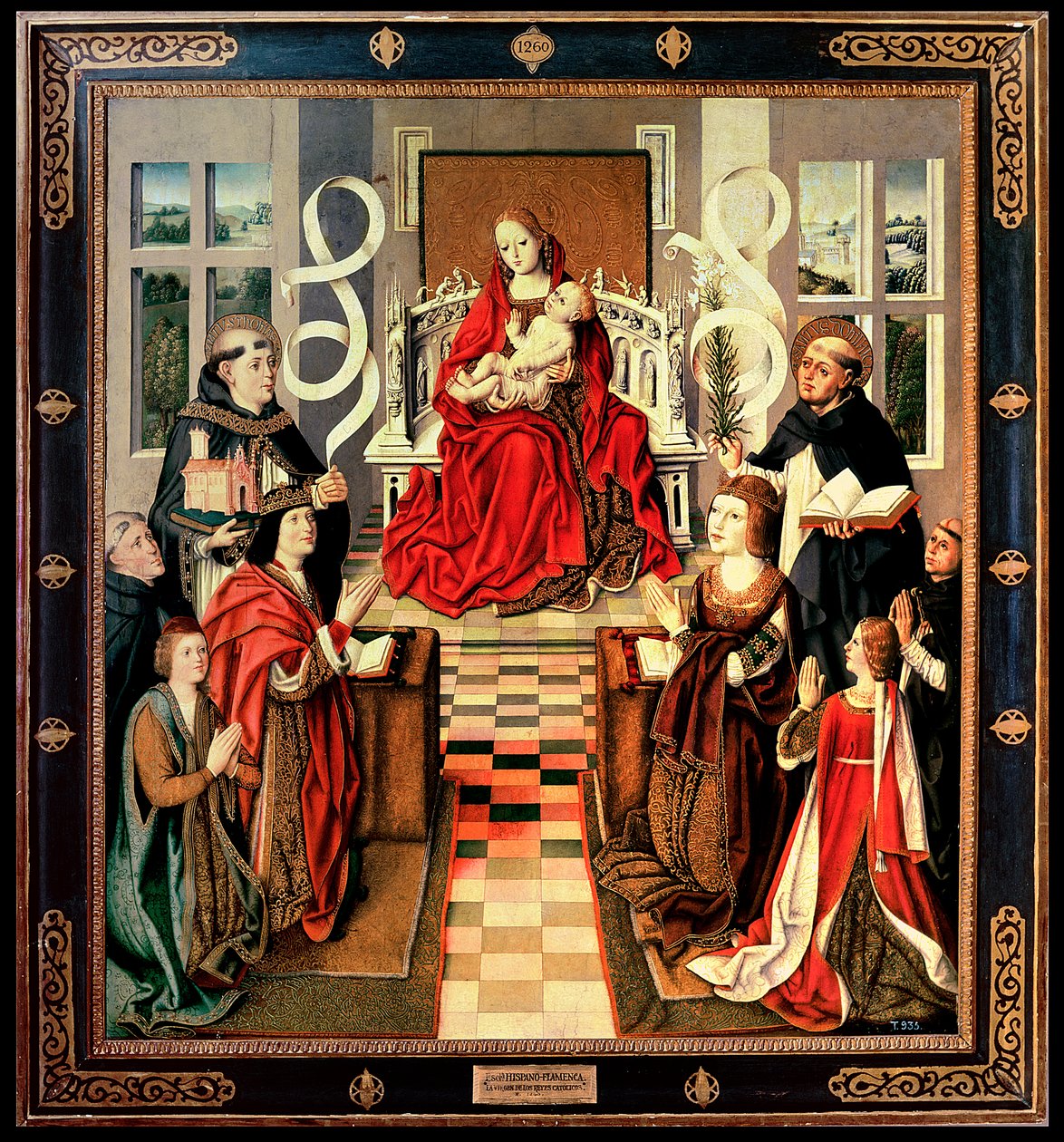 A Katolikus Királyok Szűza, 1490 körül (olaj, tábla) (a részletekért lásd: 161527 és 3947) alkotó: Spanish School