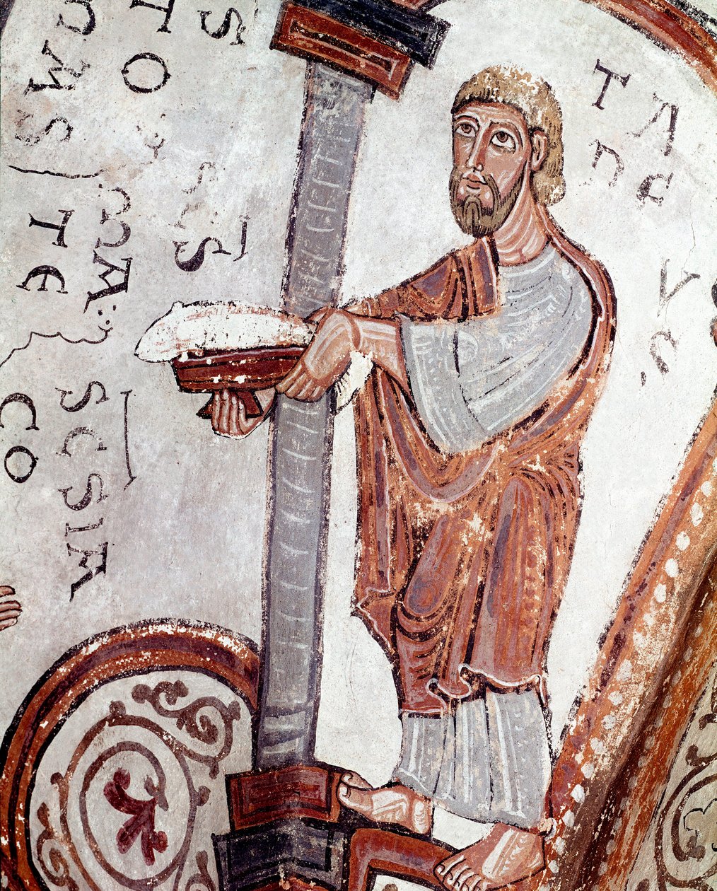 A hónapok köre: halat kínáló szolga. Egy 12. századi freskó részlete a San Isidoro Real Colegiata (Royal Collegiale of Saint Isidore) királyi panteonjáról. Leon. Spanyolország alkotó: Spanish School
