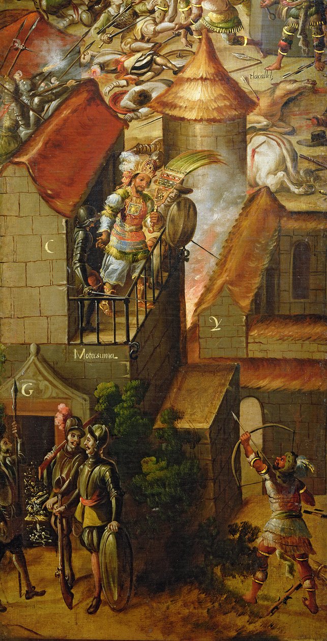 Montezuma meggyilkolása és kincsének portyázása alkotó: Spanish School