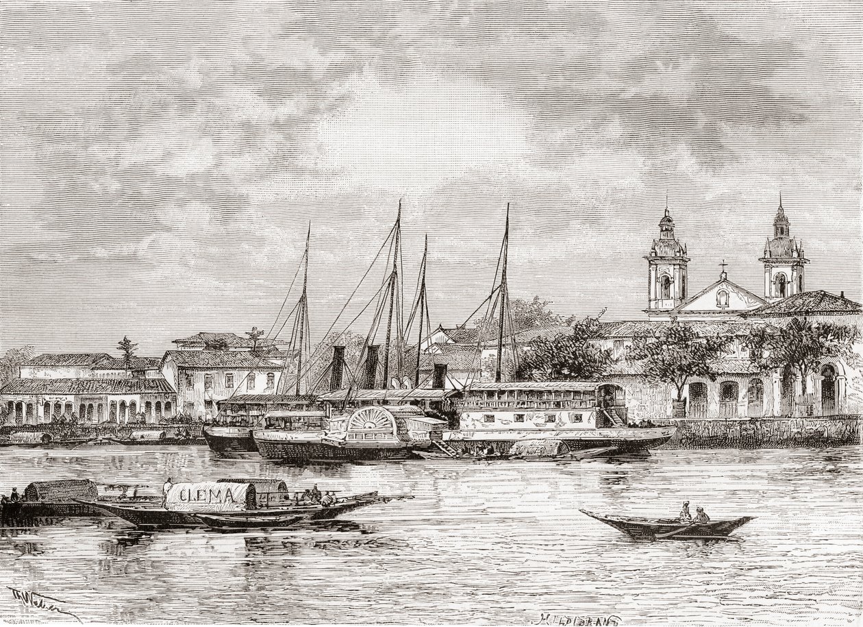 Manaus kikötője, Amazonas állam, Észak-Brazília alkotó: Spanish School