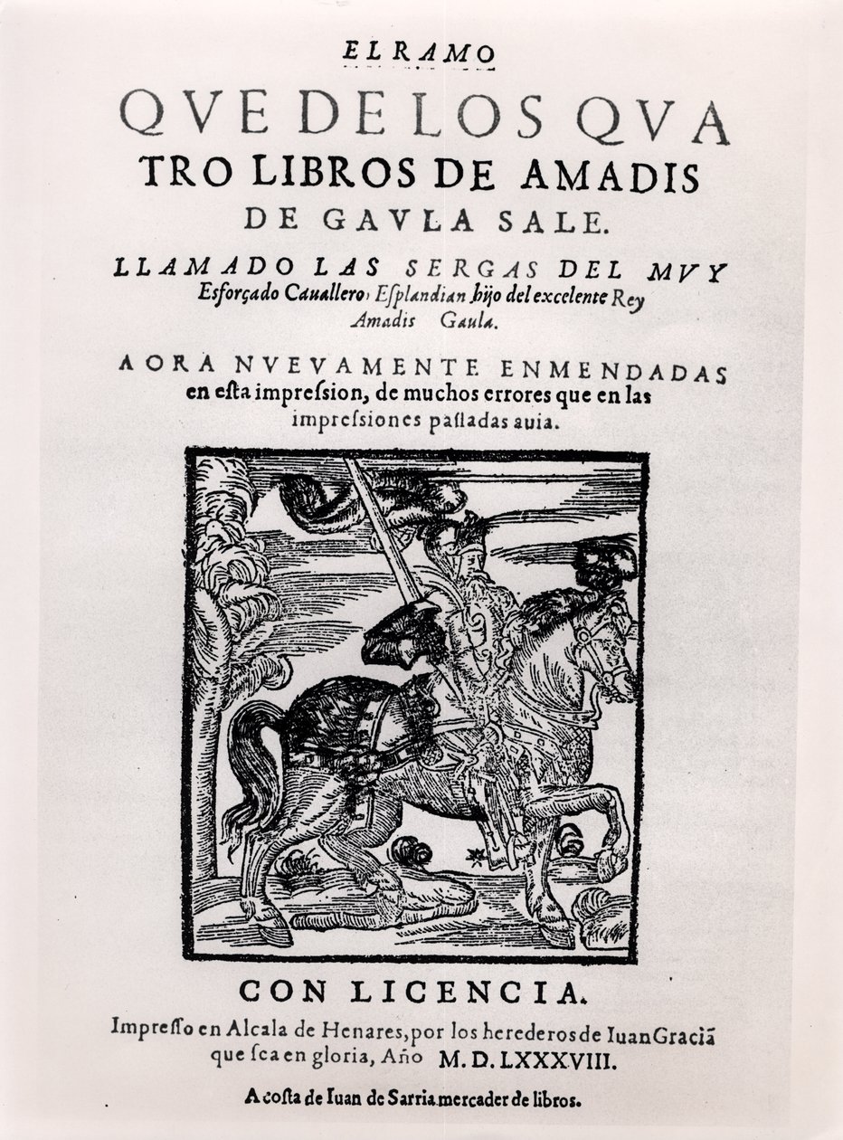 Amadis de Gaula címlapja, 1588 alkotó: Spanish School