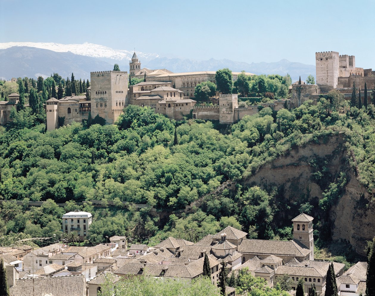 Kilátás az Alhambra palotára észak-kelet felől, XIV-XVI. század alkotó: Spanish School