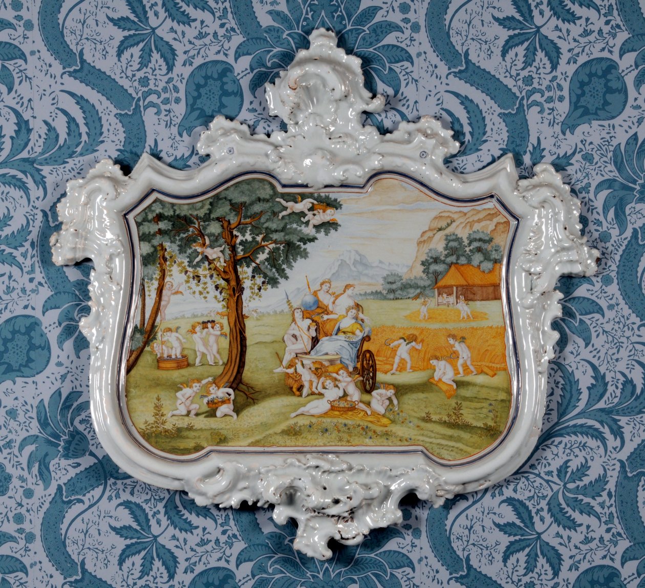 Fali tábla, Alcora Ceramic Factory, 1750 körül (ónmázas cserép) alkotó: Spanish School