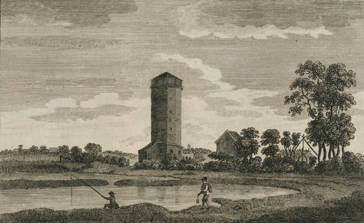 Egy ősi víztorony Hampshire-ben, 1786 alkotó: Sparrow