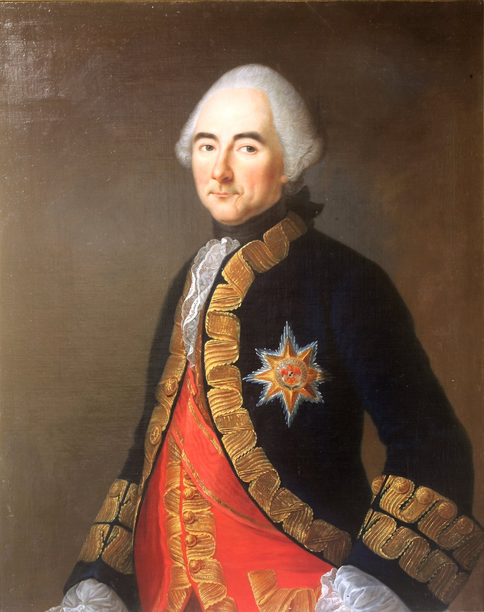 Jean-Jacques portré, Beausobre comte, altábornagyi egyenruhában alkotó: Speiségger