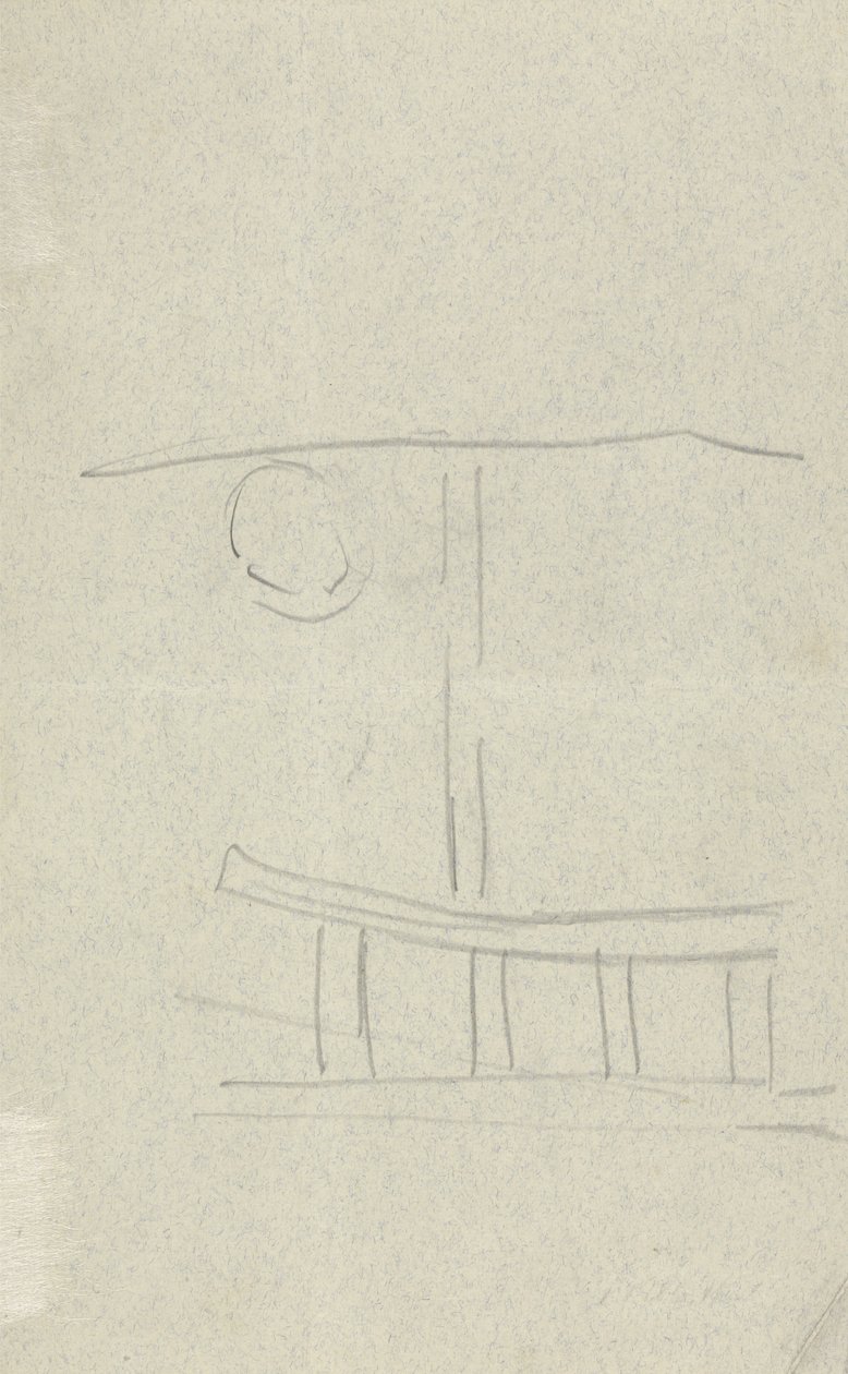 Létra, az Aranyborjú barlangjához (grafit) (lásd a 265075-ös számot) alkotó: Spencer Frederick Gore