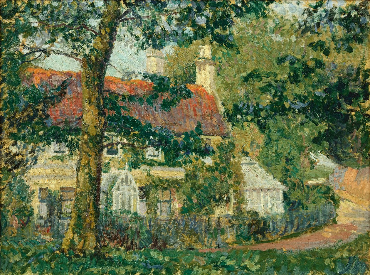 Vöröstetős házikó, Somerset, 1909-10 alkotó: Spencer Frederick Gore