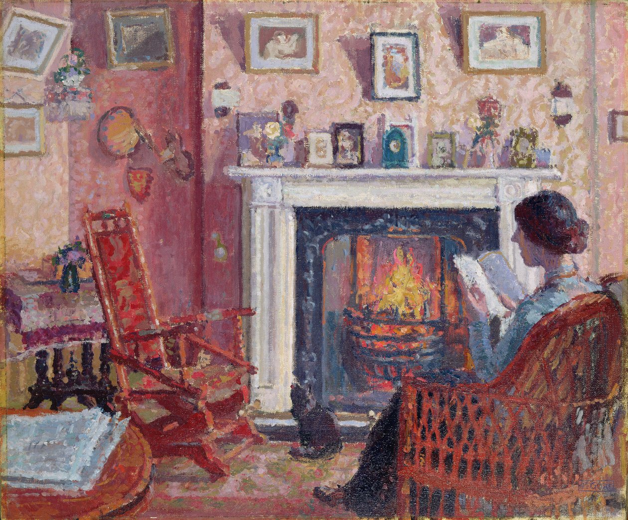 Belső, 31 Mornington Crescent (olaj, vászon) alkotó: Spencer Frederick Gore