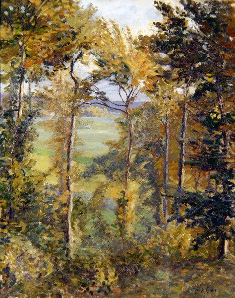 Erdős táj, Tibermont, Neuville Les Dieppes alkotó: Spencer Frederick Gore
