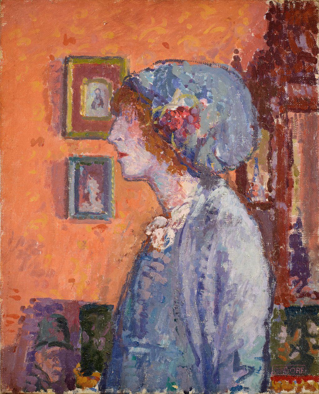 A művész feleségének, Mollie Kerrnek portréja, 1911. alkotó: Spencer Gore