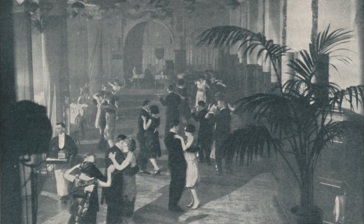 Tánc, dal és vacsora a földalatti gyönyörcsarnokokban, c1935 alkotó: Sport and General
