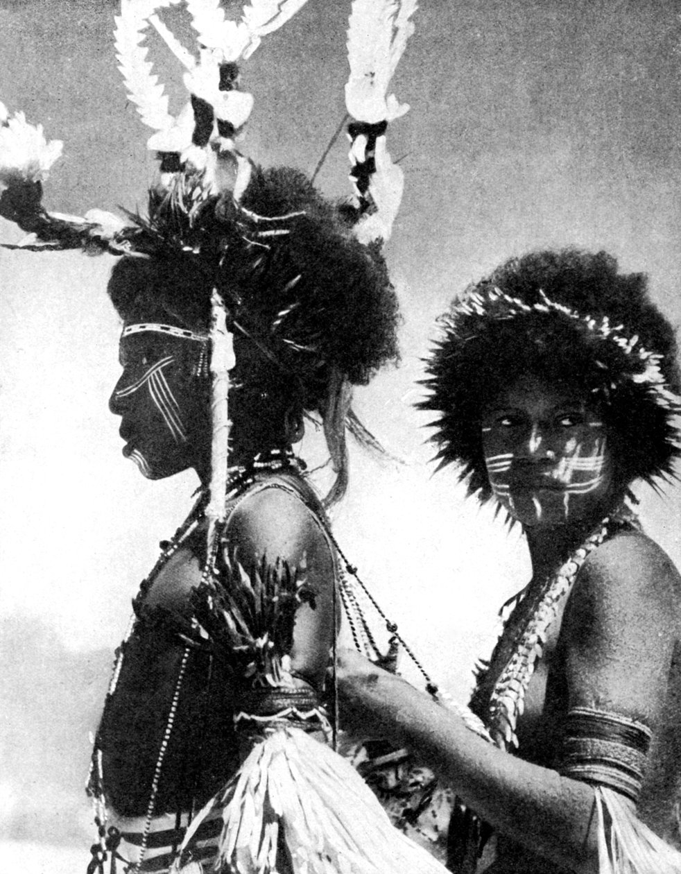 Festett harcosok, Pápua, Új-Guinea, 1936. alkotó: Sport and General