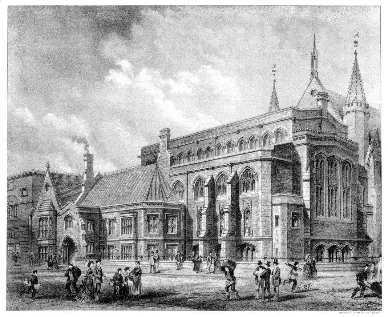 A londoni City Corporation könyvtára és múzeuma, 1886. alkotó: Sprague and Co