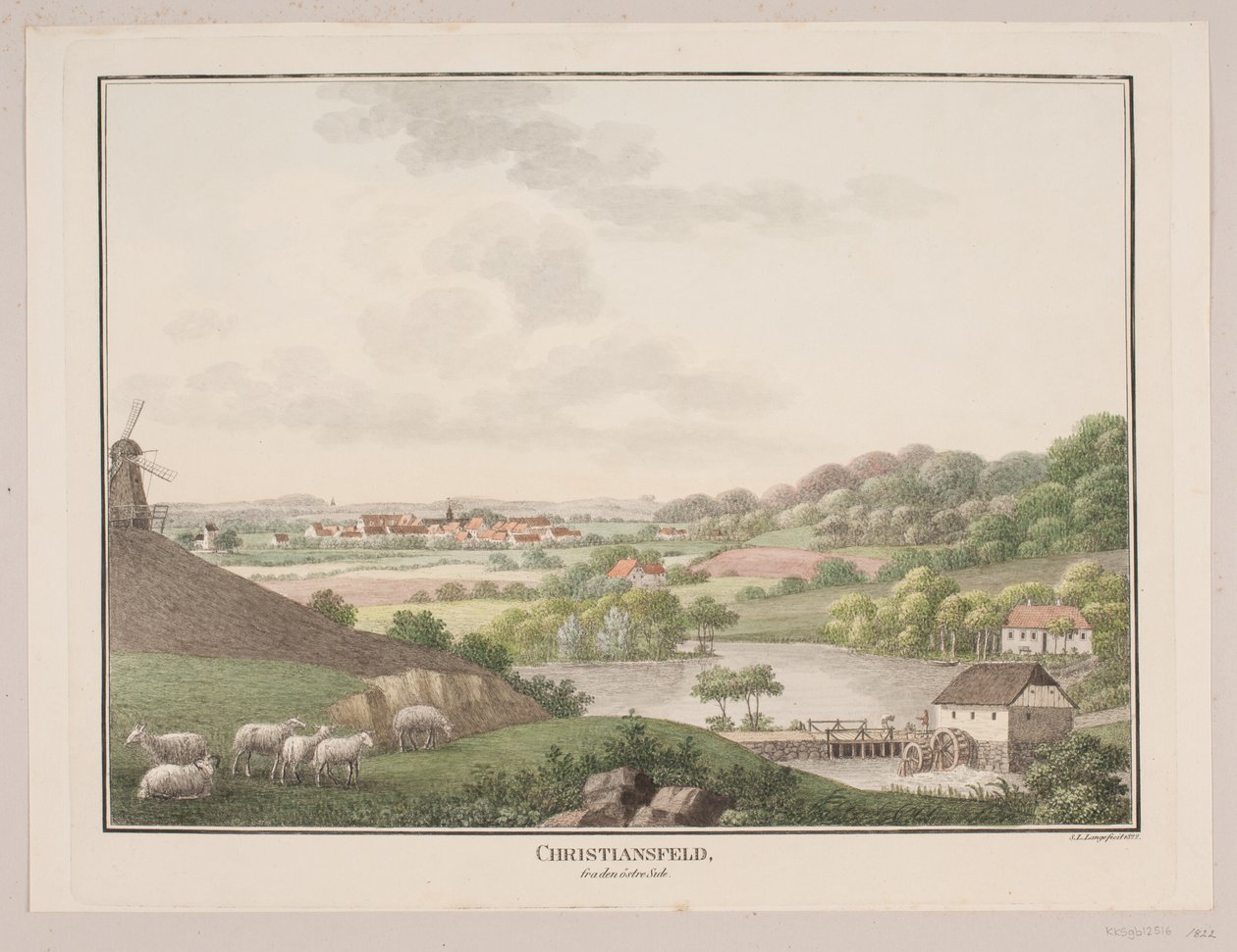Christiansfeld, a keleti oldalról alkotó: Søren L. Lange