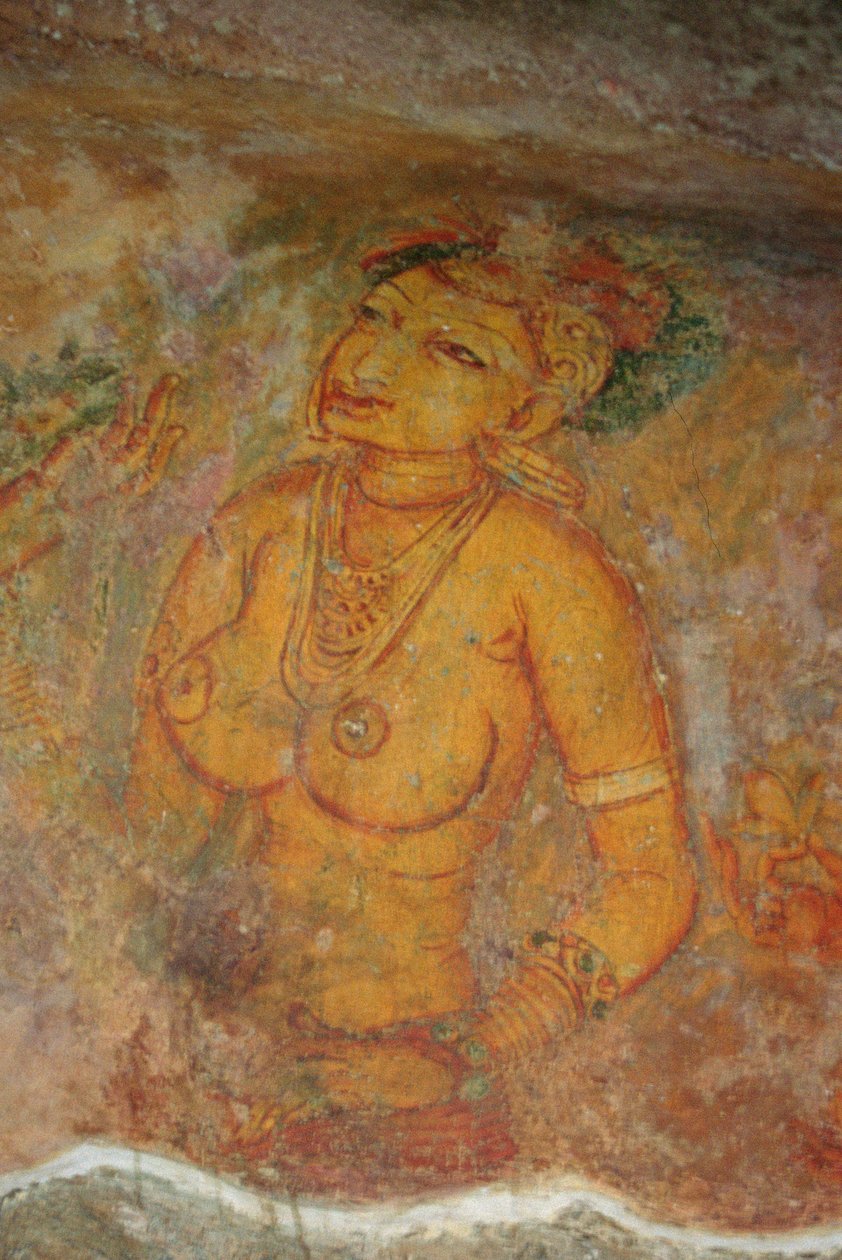Felhőlányok, a sziklaerődből (részlet) alkotó: Sri Lankan School