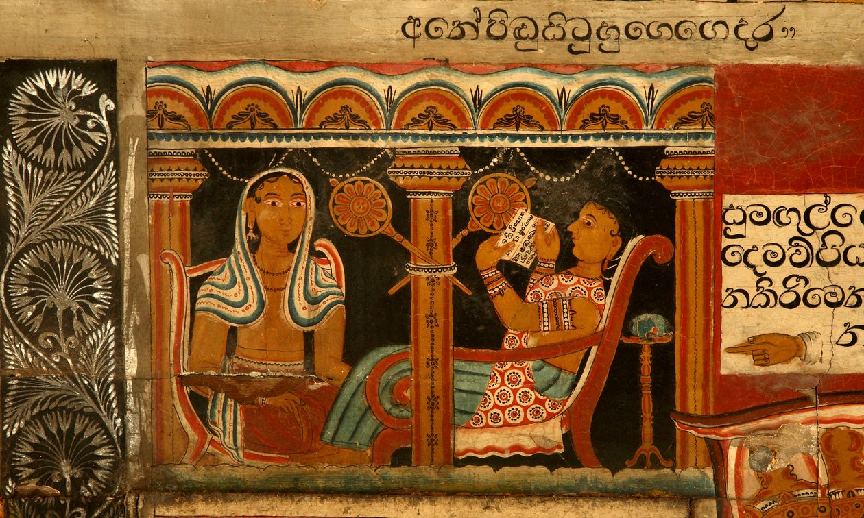 Falfestés a Subodharama Templom Képházában, Dehiwala (falfestmény) alkotó: Sri Lankan School