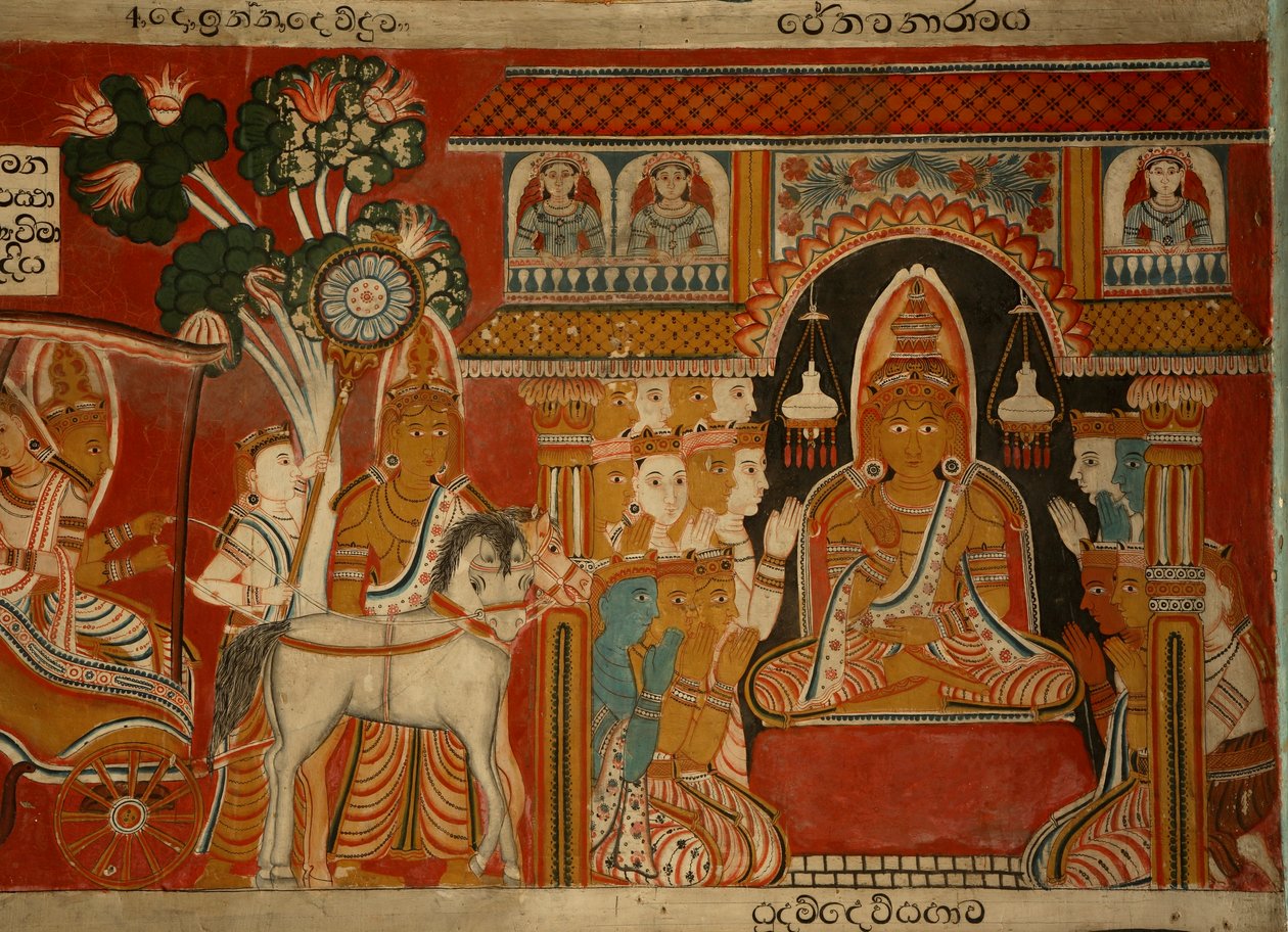 Falfestés a Subodharama Templom Képházában, Dehiwala (falfestmény) alkotó: Sri Lankan School