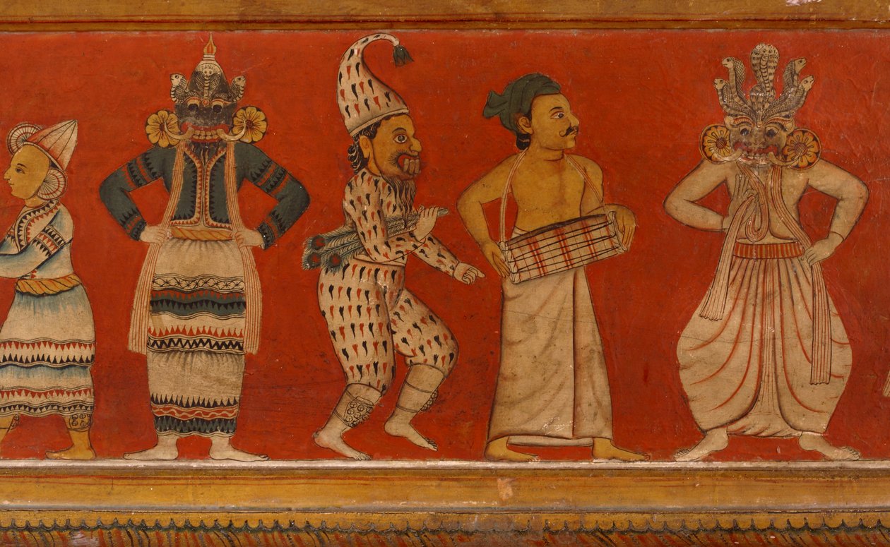Falfestés a Subodharama Templom Képházában, Dehiwala (falfestmény) alkotó: Sri Lankan School