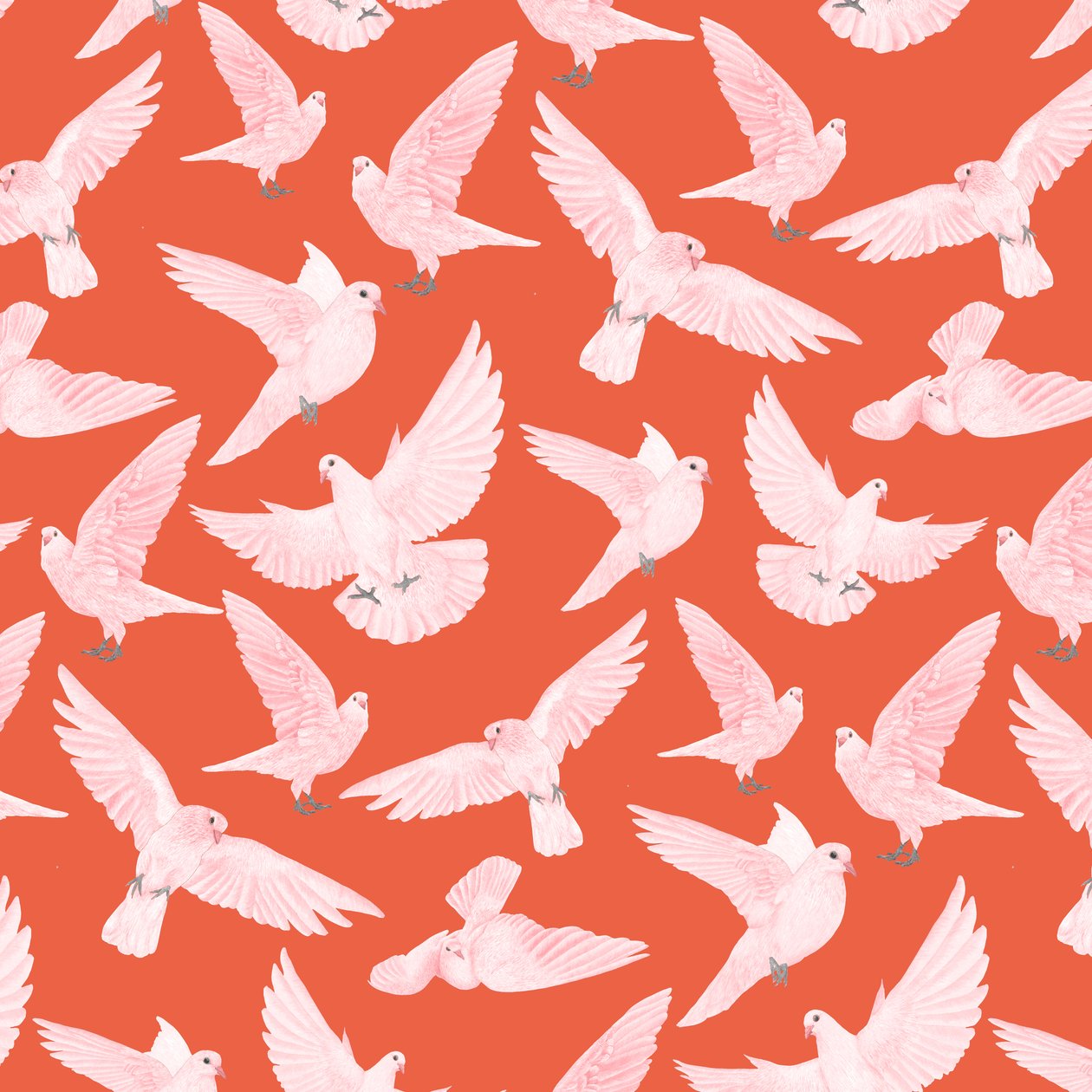 Doves minta II, 2021 (grafitceruza és digitális) alkotó: Stacy Hsu