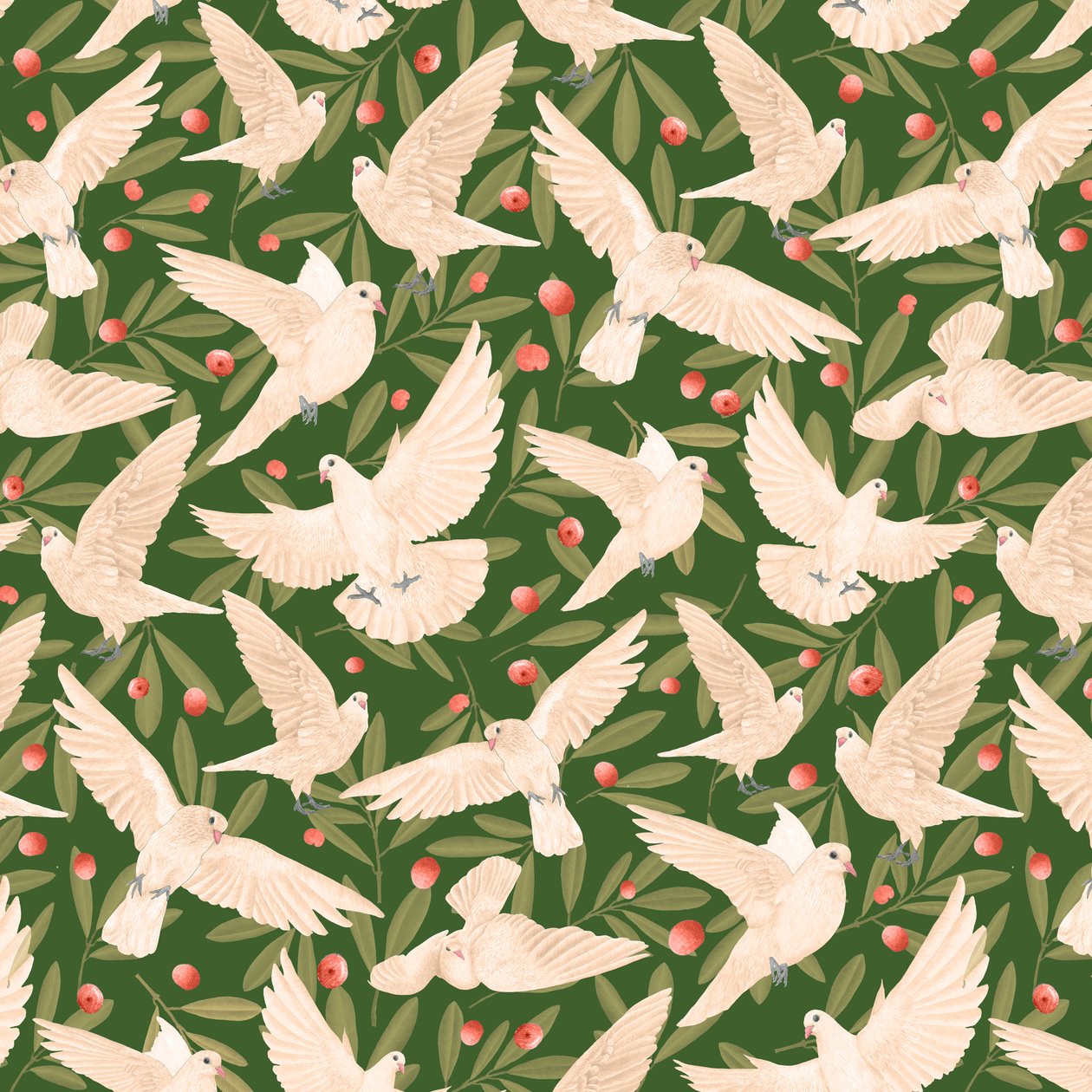 Doves minta I, 2021 (grafitceruza és digitális) alkotó: Stacy Hsu