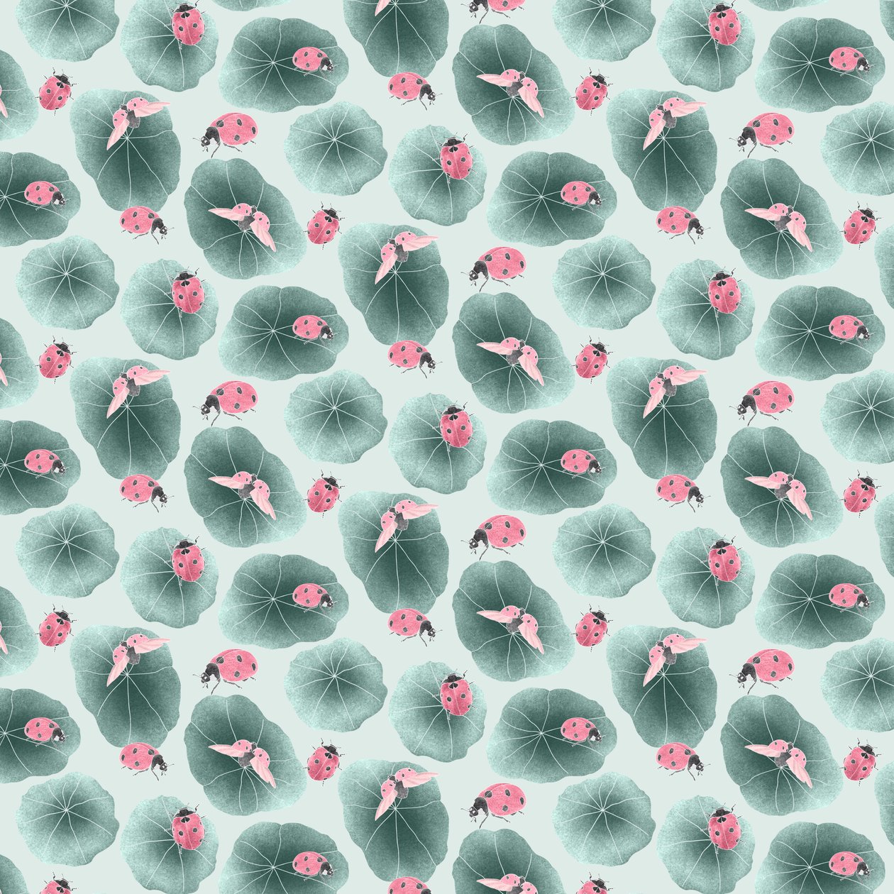 Nasturtium koordináta minta színe 1, 2020 (grafitceruza és digitális) alkotó: Stacy Hsu