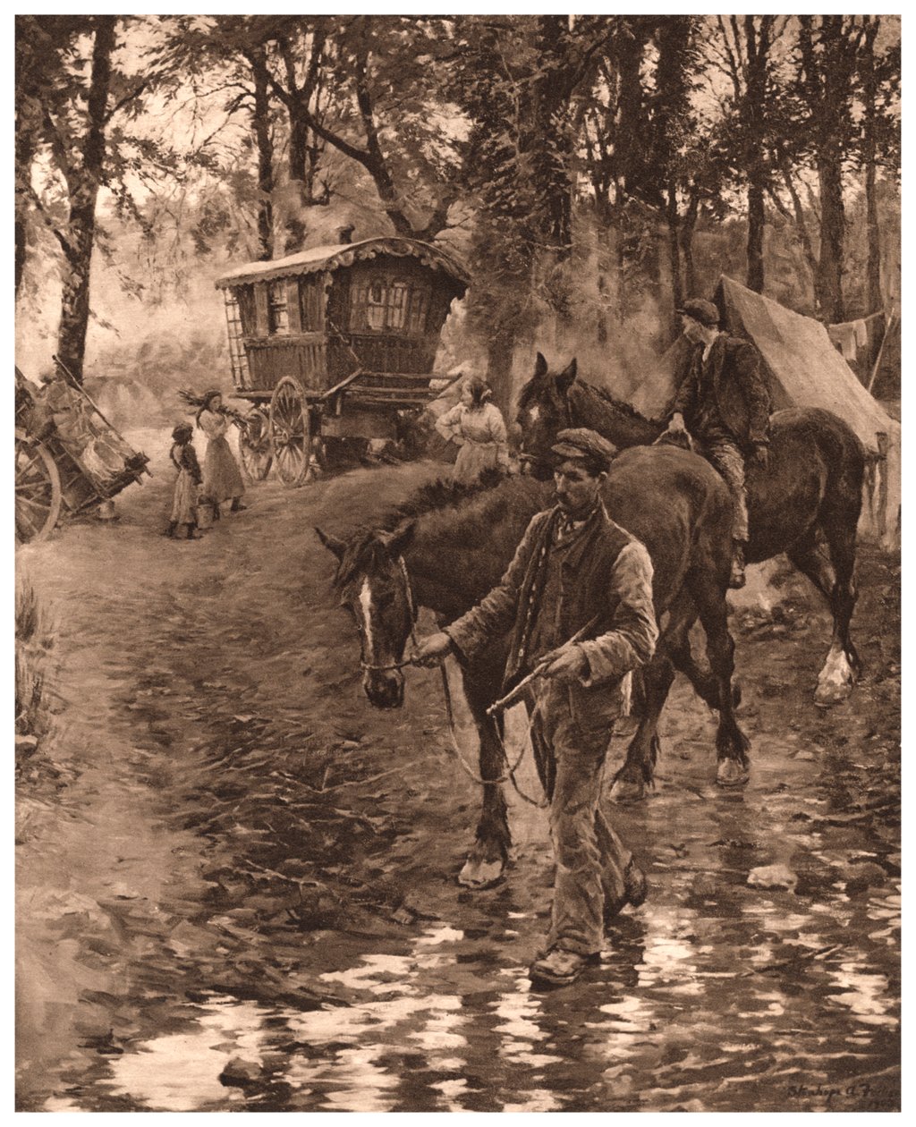 Nomádok, 1903. alkotó: Elizabeth Adela Stanhope Forbes